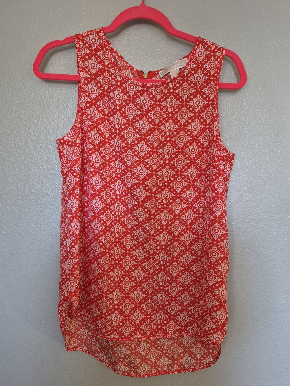 MICHAEL Michael Kors Women Red Sleeveless Blouse S